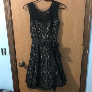 Black lace A-like homecoming dress